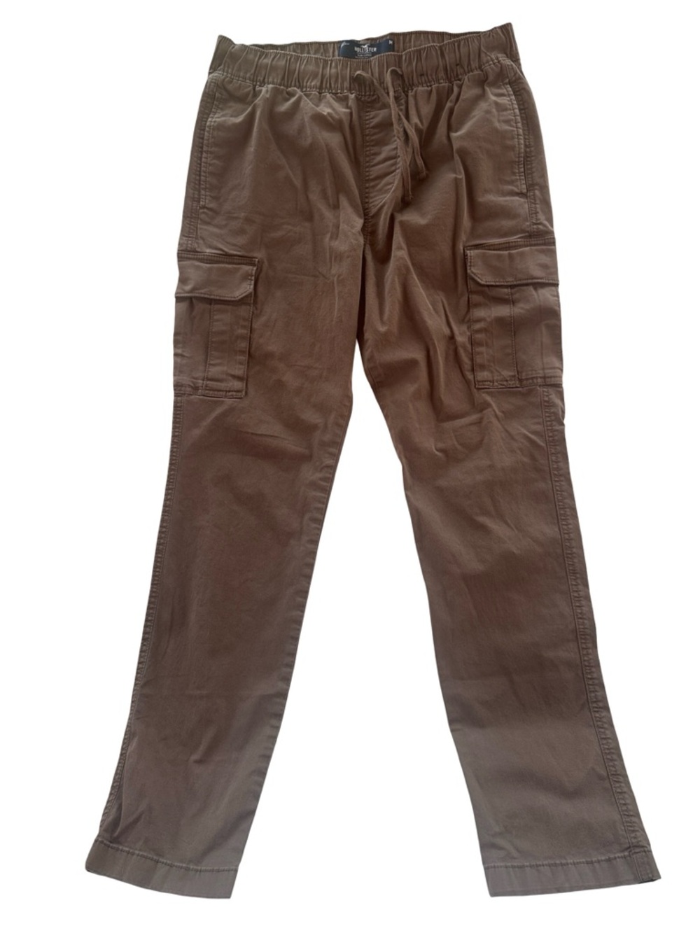 Hollister Brown Cargo Pants with Drawstring Waist